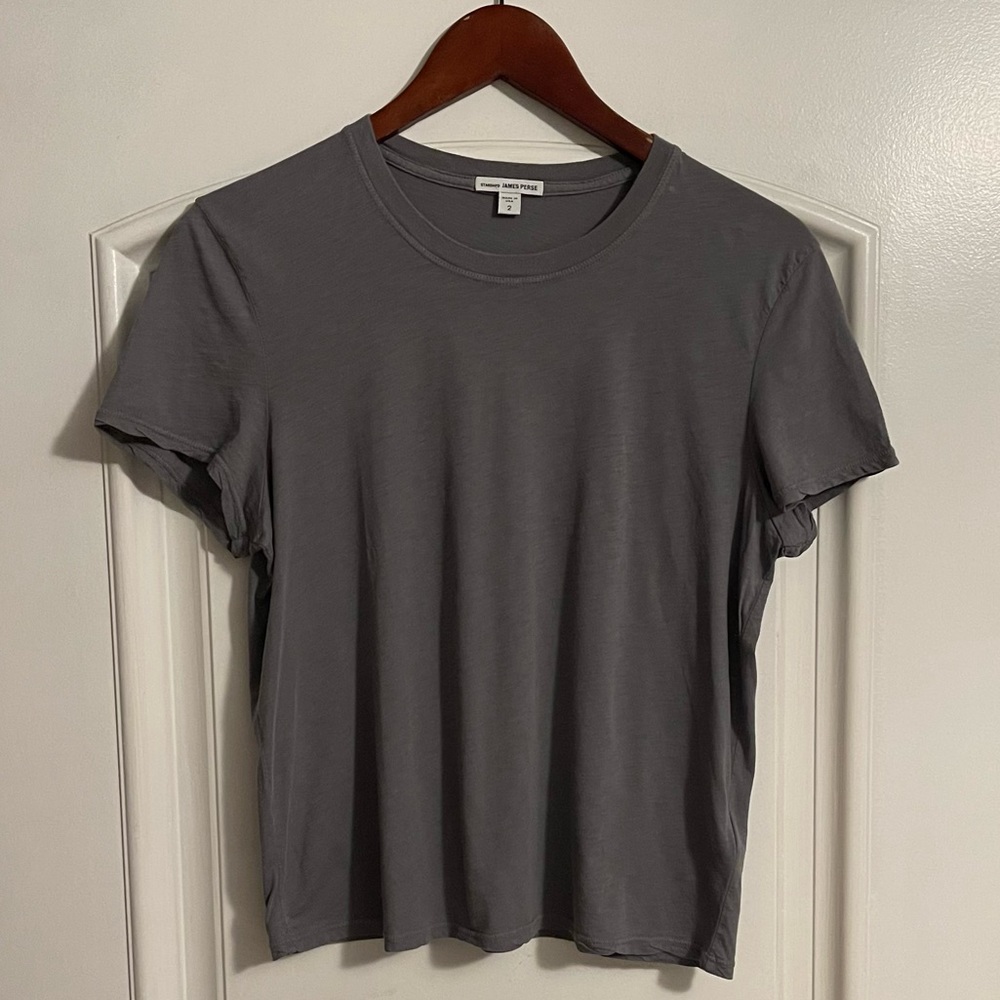 JAMES PERSE Feather Vintage T-shirt Gray 2